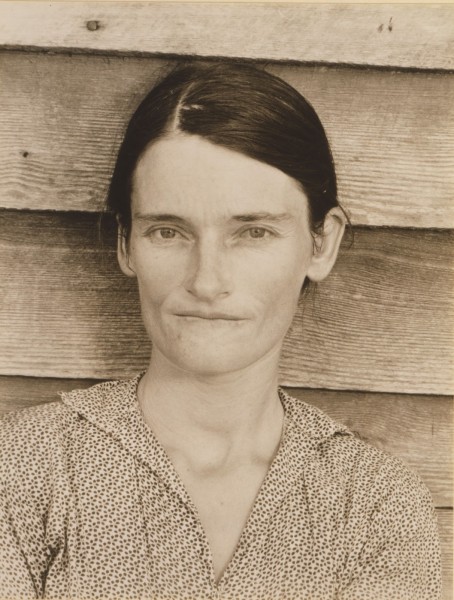Walker Evans, Allie Mae Burroughs, Hale County, Alabama, gelatin silver print, 1936. Image courtesy of Bank of America. 