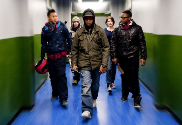 Moses leads his friends to safety in Attack the Block. Image courtesy of Film Deviant. 