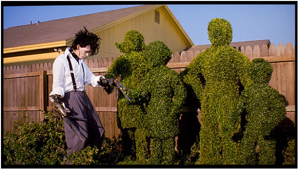 Edward creates topiary versions of his newfound family. Image courtesy of Pix Good. 